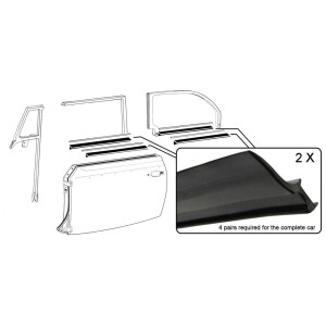 Zgarniacz wewnętrzny szyby 2szt T1 Cabrio 52-64