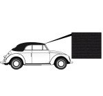 Poszycie dachu cabrio czarne płótno T1 67-72, 1302