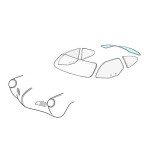 Szyba tylna podgrzewana bezbarwna T14 55-74