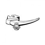 Klamka drzwi z kluczykiem chrom T1 55-60