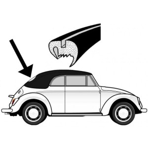 Uszczelka szyby tylnej Cal Look T1 Cabrio 64-75