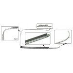 Zgarniacz zewnętrzny szyby z ramką prawy TQ T1 64-