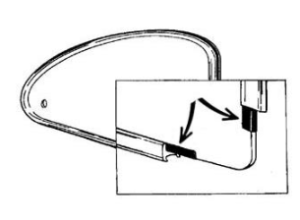 Uszczelka szyby pop-out-ramka chrom 2szt T1 08/64-