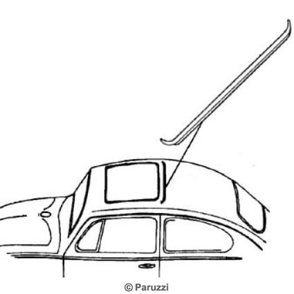 Uszczelka szyberdachu tylna T1 1200/1300/1302