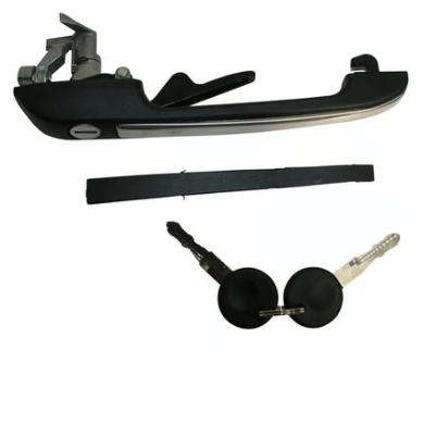 Klamka drzwi lewych czarna z kluczami Golf mk2