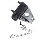 Poduszka skrzyni biegów tylna lewa T1/T14 72-