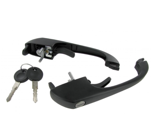Klamki drzwi z kluczykami czarne 2szt T25/T3 79-92