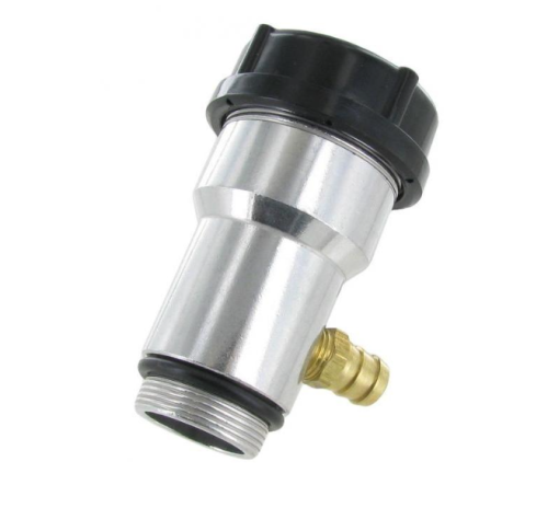 Wlew oleju z korkiem prosty aluminium T1