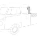 Poszycie zewnętrzne bocznego okna lewe T1B Doka