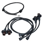 Przewody wysokiego napięcia czarne 60cm długie