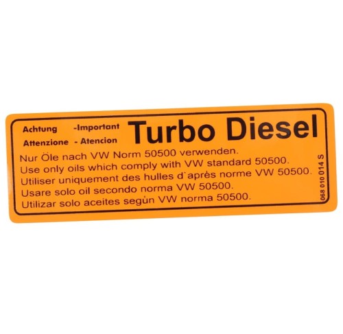 Naklejka "Important Turbo Diesel" T3