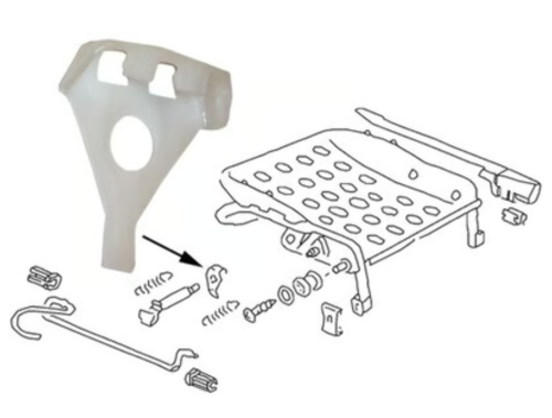 Prowadnica fotela przednia 3-punktowa T1 72-, Golf