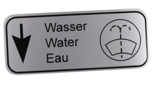 Naklejka "Wasser/Water/Eau" VW, Porsche, Mercedes