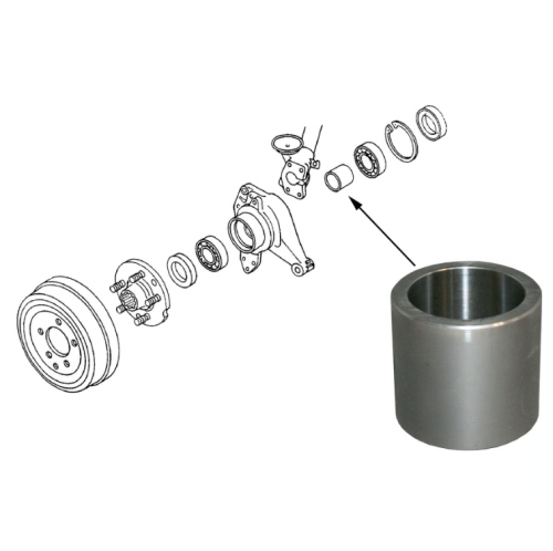 Tuleja między łożyskami tylnego koła T2, T3