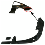Panel mocowania lampy lewy tył Porsche 911 68-73