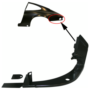 Panel mocowania lampy lewy tył Porsche 911 68-73