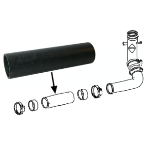 Rura przewód wlewu paliwa 185x46mm T1 68-