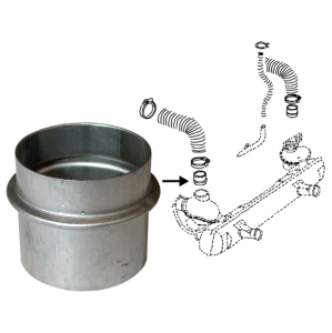 Łącznik tłumik - rurą ogrzewania T1 T14