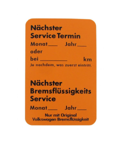 Naklejka serwisowa VW