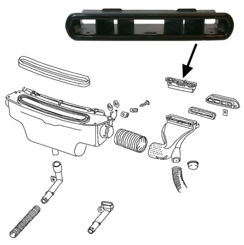 Kratka / wlot wentylacyjny boczny T1 64-