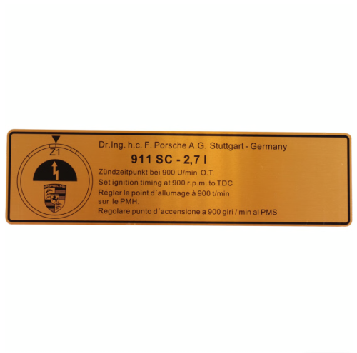 Naklejka punkt zapłonu 911 RS 2.7 72-79