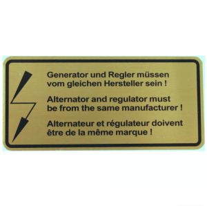 Naklejka alternator/ regulator 911 64-79 912 914