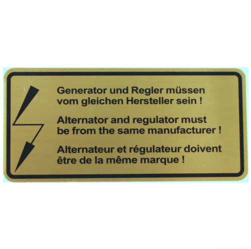 Naklejka alternator/ regulator 911 64-79 912 914