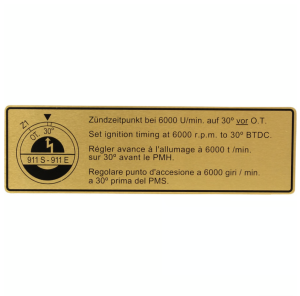 Naklejka punkt zapłonu 911 2.0-2.2 66-72