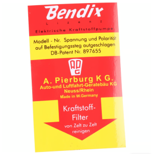 Naklejka pompy paliwa Bendix 356 59-65 911 64-79