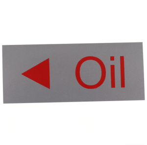 Naklejka "OIL" na wlew oleju 911 2.4 71-73