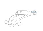 Szyba tylna podgrzewana bezbarwna T1 Cabrio 62-74
