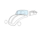 Szyba przednia bezbarwna T1 Cabrio 1303