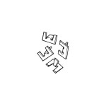 Zaczepy listwy ozdobnej uchwytu tabl. rejest. T14