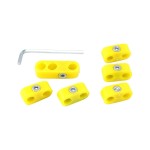 Zestaw uchwytów / spinek przewodów w/n żółty T1