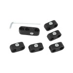 Zestaw uchwytów / spinek przewodów w/n czarny T1