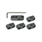 Zestaw uchwytów / spinek przewodów w/n chrom T1
