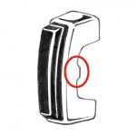 Kieł zderzaka bez gumy T1 1200 73-, 1300 1302 1303