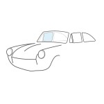 Szyba drzwi prawych bezbarwna Typ3