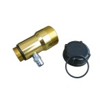 Wlew oleju z korkiem prosty aluminium żółty T1