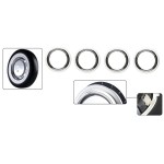 Nakładka / ring koła biała z stal obręcz. 15" 4szt